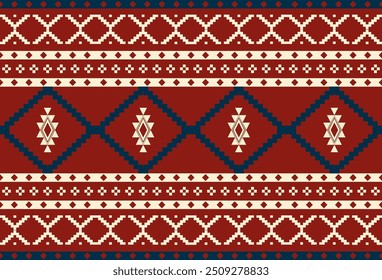 abstract Traditional geometric ethnic fabric pattern ornate elements with ethnic patterns design for textiles, rugs, clothing, sarong, scarf, batik, wrap, embroidery, print, curtain, carpe