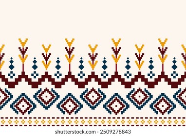abstract Traditional geometric ethnic fabric pattern ornate elements with ethnic patterns design for textiles, rugs, clothing, sarong, scarf, batik, wrap, embroidery, print, curtain, carpe