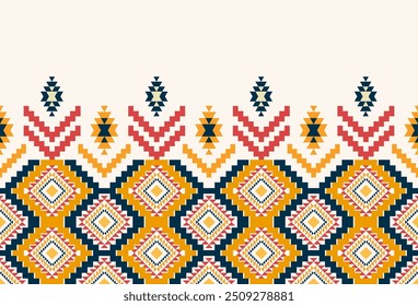 abstract Traditional geometric ethnic fabric pattern ornate elements with ethnic patterns design for textiles, rugs, clothing, sarong, scarf, batik, wrap, embroidery, print, curtain, carpe