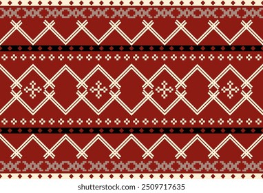 abstract Traditional geometric ethnic fabric pattern ornate elements with ethnic patterns design for textiles, rugs, clothing, sarong, scarf, batik, wrap, embroidery, print, curtain, carpe