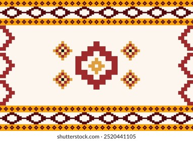 abstract Traditional geometric ethnic fabric pattern ornate elements with ethnic patterns design for textiles, rugs, clothing, sarong, scarf, batik, wrap, embroidery, print, curtain, carpe