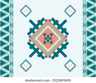 abstract Traditional geometric ethnic fabric pattern ornate elements with ethnic patterns design for textiles, rugs, clothing, sarong, scarf, batik, wrap, embroidery, print, curtain, carpe