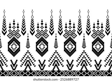 abstract Traditional geometric ethnic fabric pattern ornate elements with ethnic patterns design for textiles, rugs, clothing, sarong, scarf, batik, wrap, embroidery, print, curtain, carpe