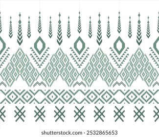 abstract Traditional geometric ethnic fabric pattern ornate elements with ethnic patterns design for textiles, rugs, clothing, sarong, scarf, batik, wrap, embroidery, print, curtain, carpe