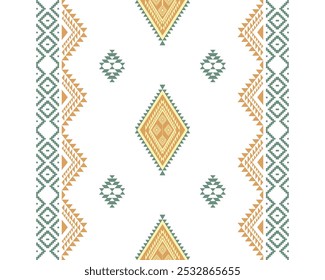 abstract Traditional geometric ethnic fabric pattern ornate elements with ethnic patterns design for textiles, rugs, clothing, sarong, scarf, batik, wrap, embroidery, print, curtain, carpe