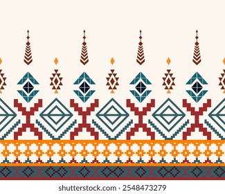 abstract Traditional geometric ethnic fabric pattern ornate elements with ethnic patterns design for textiles, rugs, clothing, sarong, scarf, batik, wrap, embroidery, print, curtain, carpe