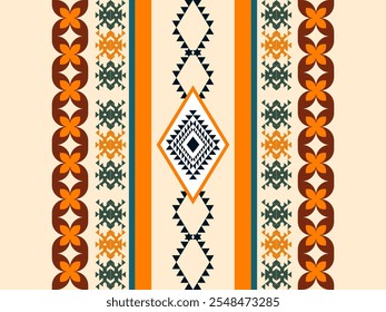 abstract Traditional geometric ethnic fabric pattern ornate elements with ethnic patterns design for textiles, rugs, clothing, sarong, scarf, batik, wrap, embroidery, print, curtain, carpe