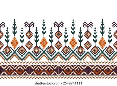 abstract Traditional geometric ethnic fabric pattern ornate elements with ethnic patterns design for textiles, rugs, clothing, sarong, scarf, batik, wrap, embroidery, print, curtain, carpe