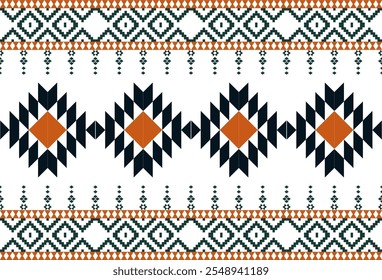 abstract Traditional geometric ethnic fabric pattern ornate elements with ethnic patterns design for textiles, rugs, clothing, sarong, scarf, batik, wrap, embroidery, print, curtain, carpe