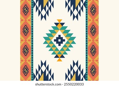 abstrato Padrão de tecido étnico geométrico tradicional elementos ornamentados com design de padrões étnicos para têxteis, tapetes, roupas, sarong, cachecol, batik, envoltório, bordado, impressão, cortina, carpe