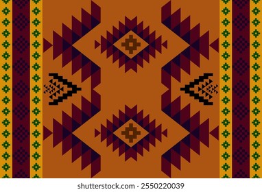 abstract Traditional geometric ethnic fabric pattern ornate elements with ethnic patterns design for textiles, rugs, clothing, sarong, scarf, batik, wrap, embroidery, print, curtain, carpe