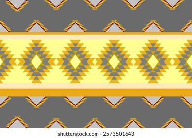 Abstract traditional geometric ethnic fabric design featuring intricate ornate elements and cultural patterns, perfect for creating textiles, rugs, garments, sarongs, scarves, batik, wraps, embroidery