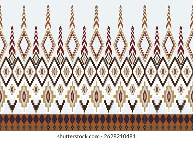 abstract Traditional geometric ethnic fabric pattern ornate elements with ethnic patterns design for textiles, rugs, clothing, sarong, scarf, batik, wrap, embroidery, print, curtain, carpet, wallpaper