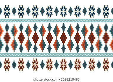 abstract Traditional geometric ethnic fabric pattern ornate elements with ethnic patterns design for textiles, rugs, clothing, sarong, scarf, batik, wrap, embroidery, print, curtain, carpet, wallpaper