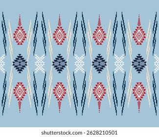 abstract Traditional geometric ethnic fabric pattern ornate elements with ethnic patterns design for textiles, rugs, clothing, sarong, scarf, batik, wrap, embroidery, print, curtain, carpet, wallpaper