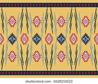 abstract Traditional geometric ethnic fabric pattern ornate elements with ethnic patterns design for textiles, rugs, clothing, sarong, scarf, batik, wrap, embroidery, print, curtain, carpet, wallpaper