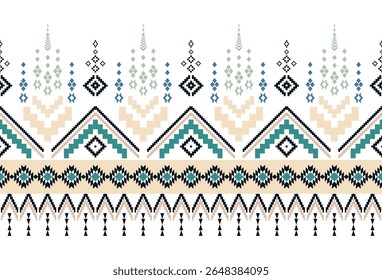 abstrato Padrão de tecido étnico geométrico tradicional elementos ornamentados com design de padrões étnicos para têxteis, tapetes, roupas, sarong, cachecol, batik, envoltório, bordado, impressão, cortina, tapete, papel de parede