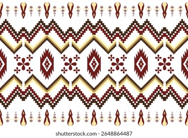 abstract Traditional geometric ethnic fabric pattern ornate elements with ethnic patterns design for textiles, rugs, clothing, sarong, scarf, batik, wrap, embroidery, print, curtain, carpet, wallpaper