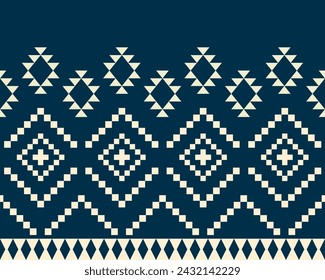 Abstract traditional geometric ethnic pattern embroidery design for textiles, rugs, clothing, sarong, scarf, batik, wrap, embroidery, print, curtain, carpet, and wallpaper.