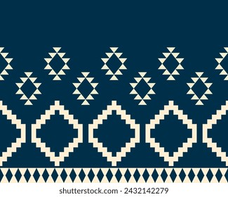 Abstract traditional geometric ethnic pattern embroidery design for textiles, rugs, clothing, sarong, scarf, batik, wrap, embroidery, print, curtain, carpet, and wallpaper.