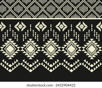 abstract Traditional geometric ethnic pattern embroidery design for textiles, rugs, clothing, sarong, scarf, batik, wrap, embroidery, print, curtain, carpet, and wallpaper.