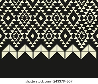 abstract Traditional geometric ethnic pattern embroidery design for textiles, rugs, clothing, sarong, scarf, batik, wrap, embroidery, print, curtain, carpet, and wallpaper.