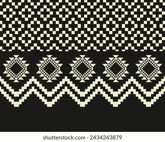 abstract Traditional geometric ethnic pattern embroidery design for textiles, rugs, clothing, sarong, scarf, batik, wrap, embroidery, print, curtain, carpet, and wallpaper.