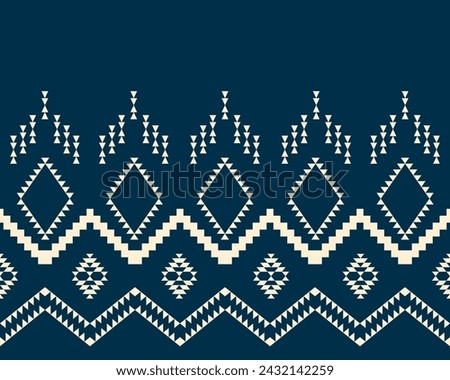 abstract Traditional geometric ethnic pattern embroidery design for textiles, rugs, clothing, sarong, scarf, batik, wrap, embroidery, print, curtain, carpet, and wallpaper.