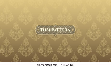 Resumen del patrón oro tradicional tailandés. Ilustración del VECTOR EPS10