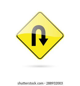 abstract traffic signal on a white background