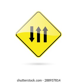 abstract traffic signal on a white background