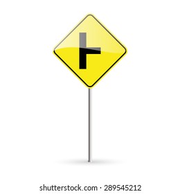 abstract traffic signal on a white background