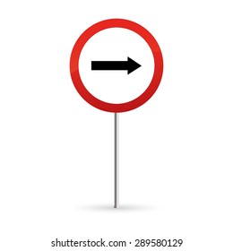 abstract traffic signal on a white background