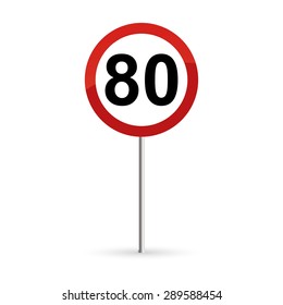 abstract traffic signal on a white background