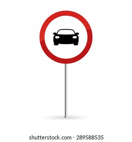 abstract traffic signal on a white background