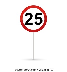 abstract traffic signal on a white background