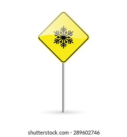 abstract traffic signal on a white background