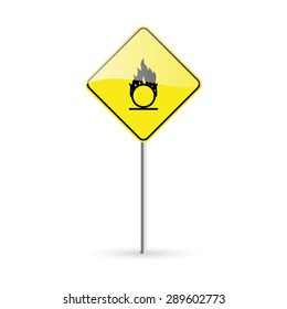 abstract traffic signal on a white background
