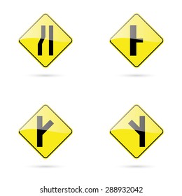 abstract traffic signals on a white background