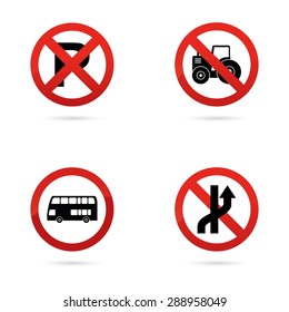 abstract traffic signals on a white background