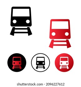 Diseño plano de icono de tranvía abstracto