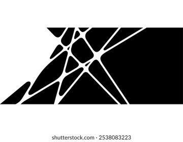 Abstract transition from black to white. Vector pattern of white lines on a black background. Modern design element. Textiles, interior decor, wall art. carpet. Masonry, web