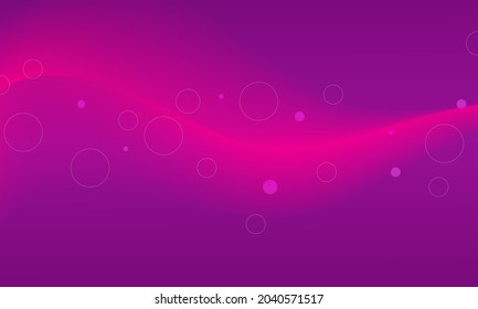 Transiciones abstractas de líneas brillantes de flores violetas y rosas brillantes sobre un fondo morado oscuro con elementos de cir blanco.