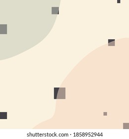 Abstract translucent shapes and squares in pattern.Cute soft art background trendy for stationery, business cards, print posters,to do lists,greeting cards, surface patterns, diary, stickers.Eps10