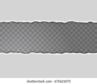 Abstract transparent background with torn paper edges for your modern design. Vector illustration.
