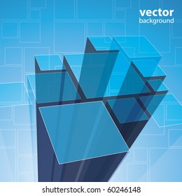 Abstract transparent blue background vector