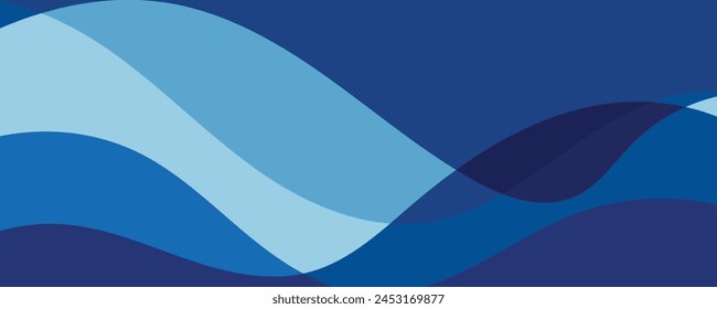 Abstrakter transparenter Blue-Wave-Präsentationshintergrund
