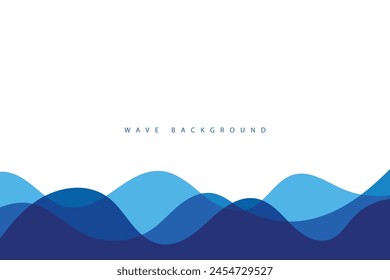 Abstract transparent blue wave presentation background
