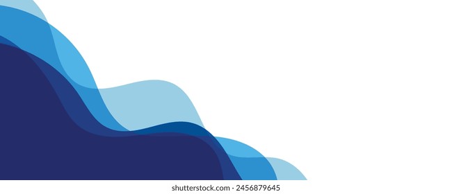 Abstract transparent blue wave presentation background
