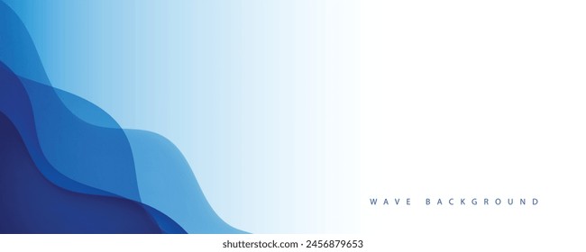 Abstract transparent blue wave presentation background
